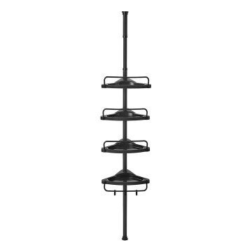 Étagère d'angle pour salle de bains DEX noire