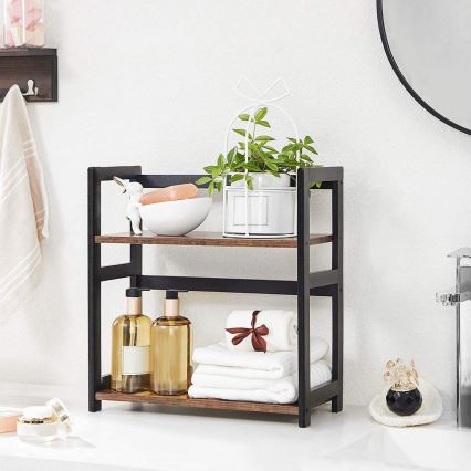 Étagère de rangement MARGE marron/noir