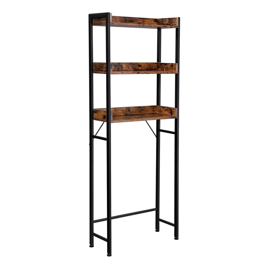 Étagère de salle de bains RENARO marron/noir