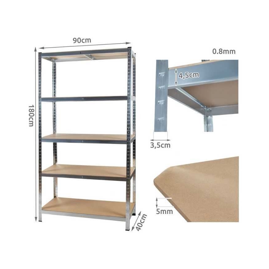 Étagère de stockage 180x90x40 cm