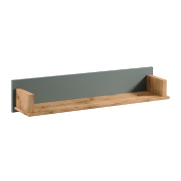 Étagère MENTA 110 x 20 x 21 cm chêne Wotan/vert