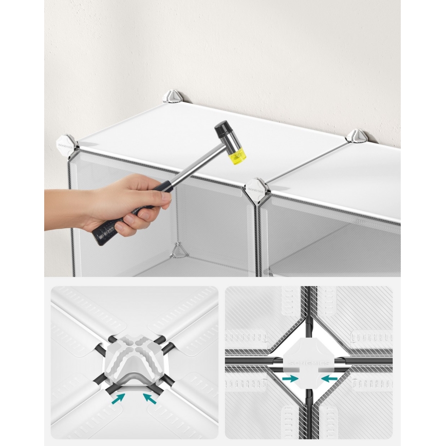 Étagère modulaire à compartiments BOXIFY, blanche