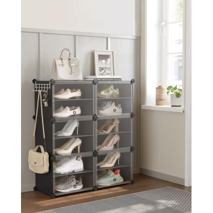 Étagère modulaire à compartiments BOXIFY, noire