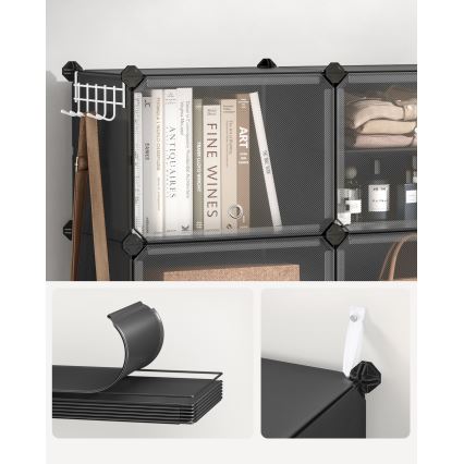 Étagère modulaire à compartiments BOXIFY, noire