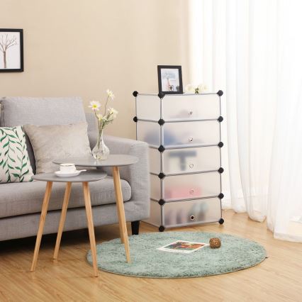 Étagère modulaire à tiroirs BOXIFY blanche