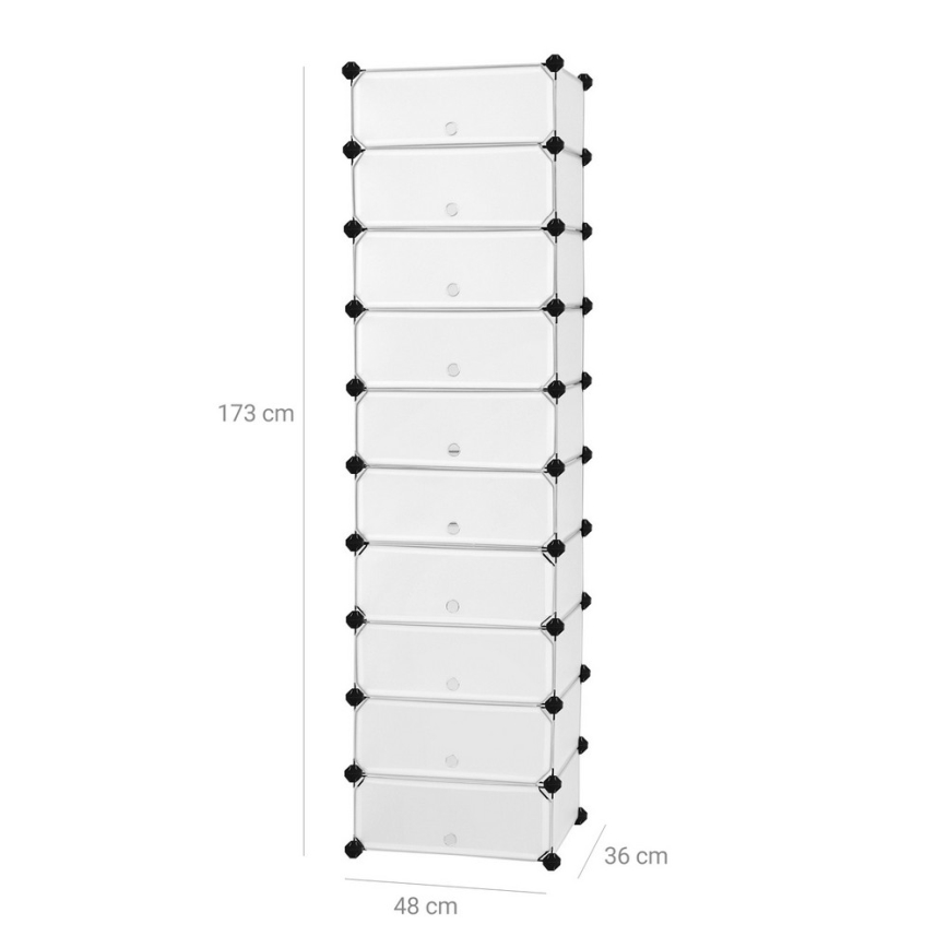 Étagère modulaire à tiroirs BOXIFY blanche