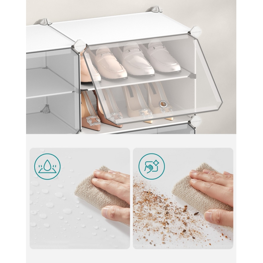 Étagère modulaire BOXIFY à compartiments, blanche