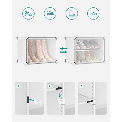Étagère modulaire BOXIFY à compartiments, blanche