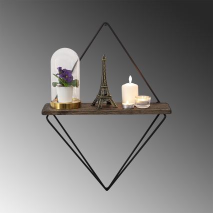 Etagère murale 60x43 cm épicea marron