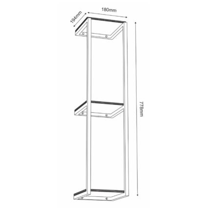Etagère murale 77,5x18 cm