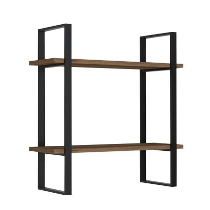 Etagère murale BUBA 70x70 cm marron/anthracite