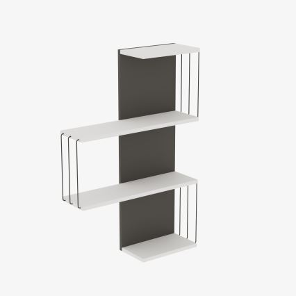 Étagère murale CAMBEL 96x64 cm blanche/anthracite