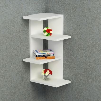 Étagère murale d'angle MILANO 60x31,4 cm blanche