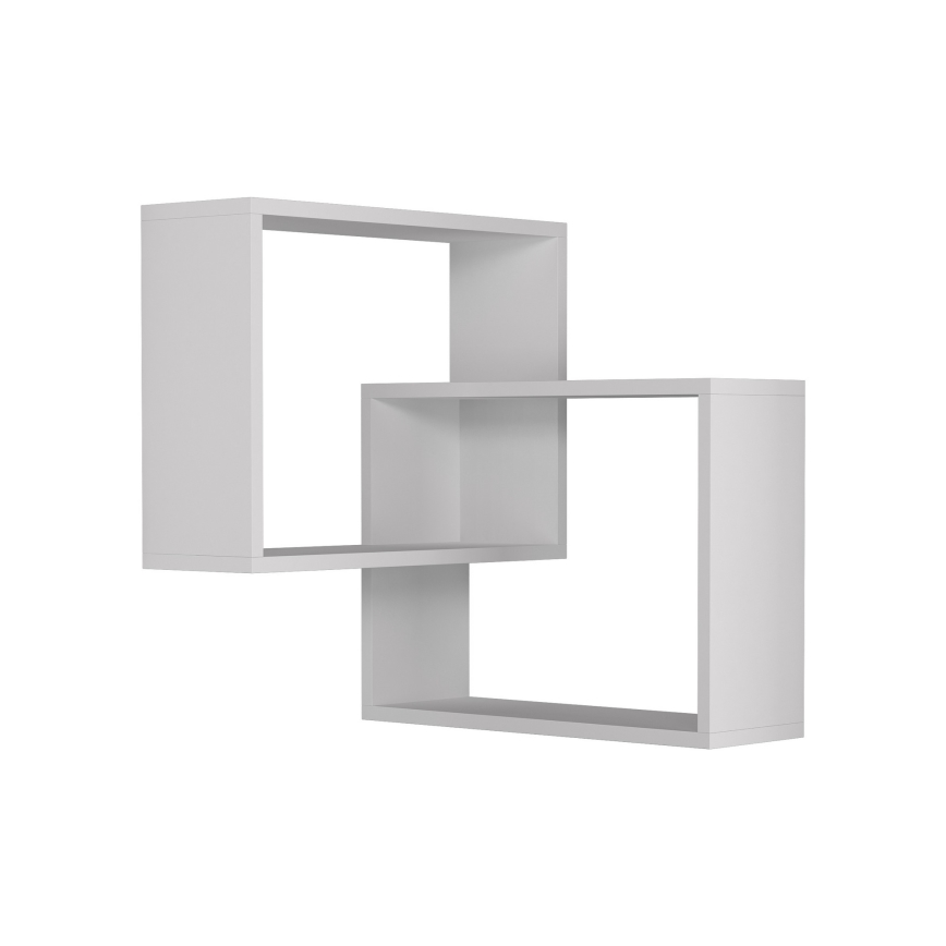 Étagère murale d'angle RING 68x68 cm blanche