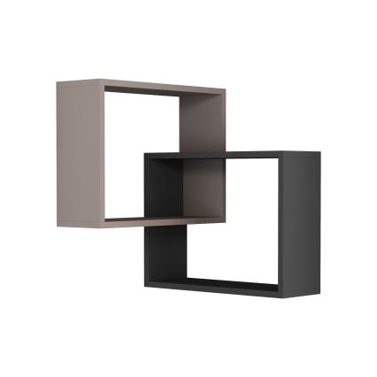 Étagère murale d'angle RING 68x68 cm gris/anthracite