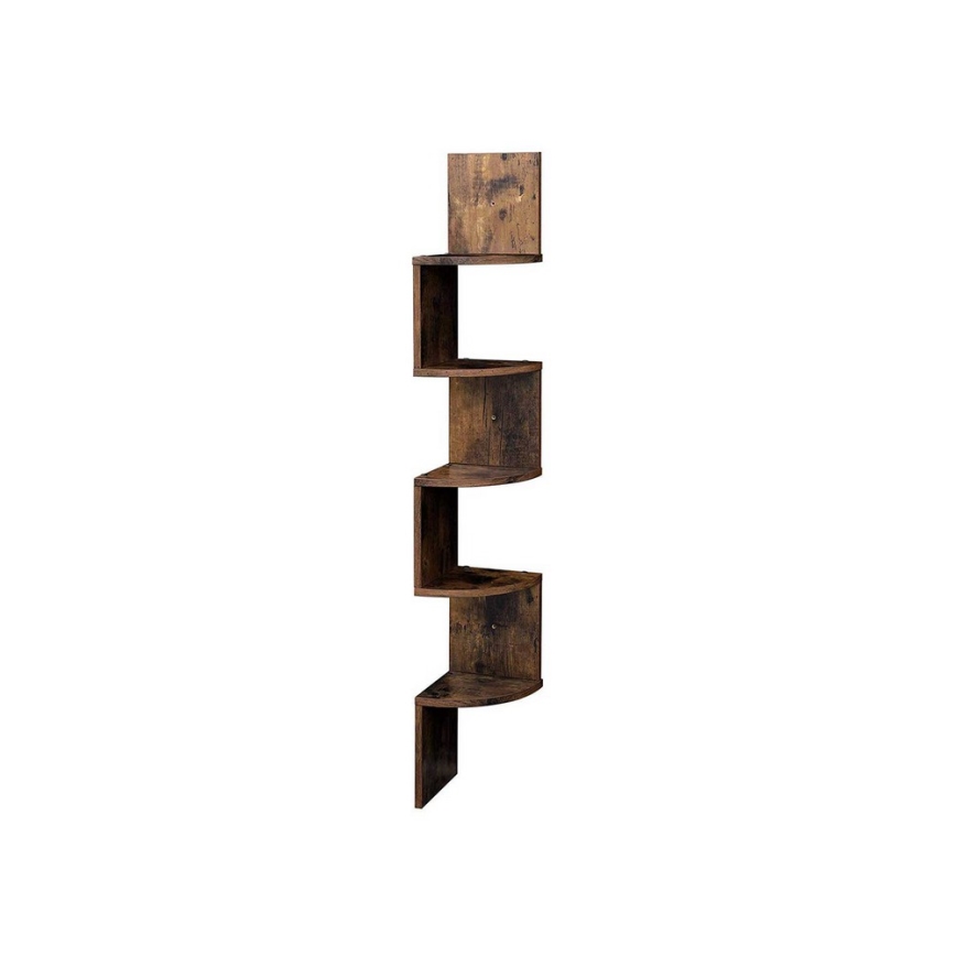 Étagère murale d'angle SNAKE marron