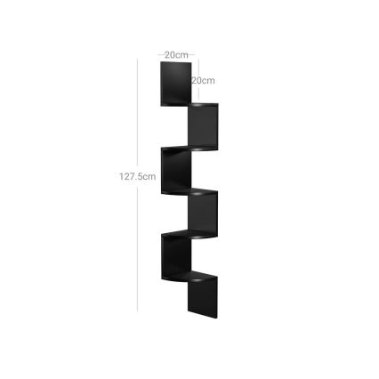 Étagère murale d'angle SNAKE noire