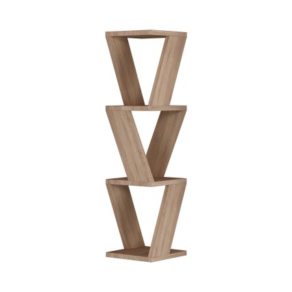 Étagère murale d'angle ZENA 85x22 cm marron