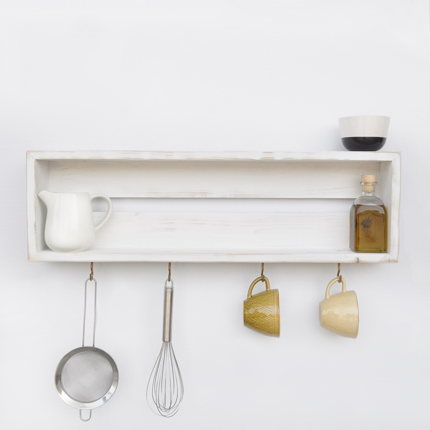 Étagère murale de cuisine 21x70 cm blanc épicea