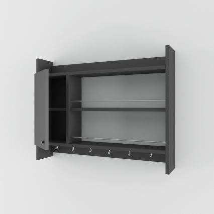 Etagère murale de cuisine KNERR 65x85 cm anthracite
