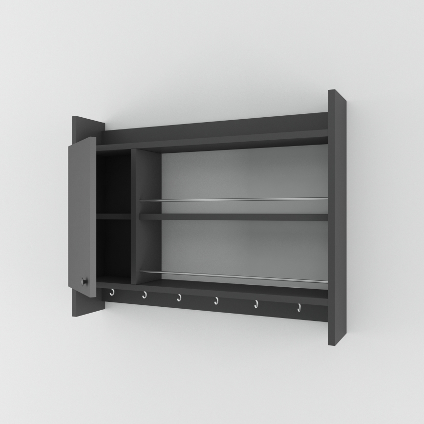 Etagère murale de cuisine KNERR 65x85 cm anthracite