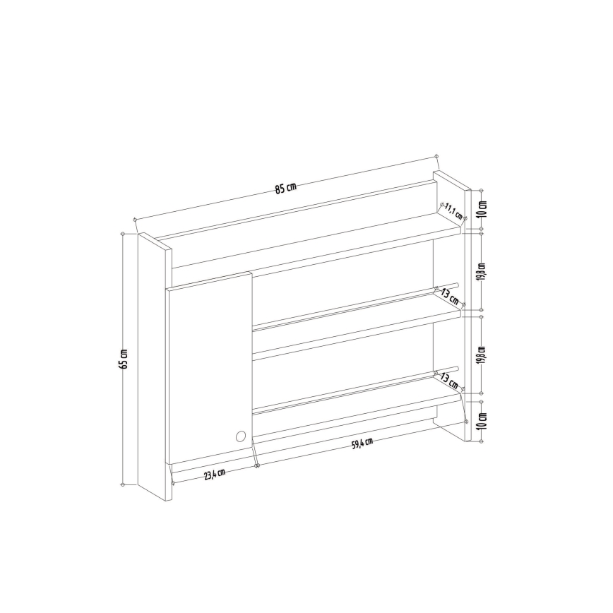 Etagère murale de cuisine KNERR 65x85 cm anthracite
