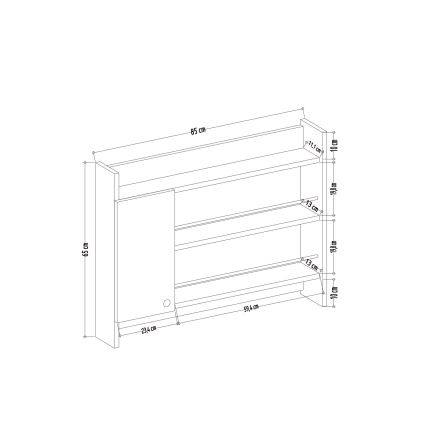 Étagère murale de cuisine KNERR 65x85 cm beige