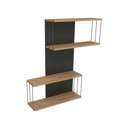 Étagère murale DESTAN 65x96x19 cm anthracite/marron