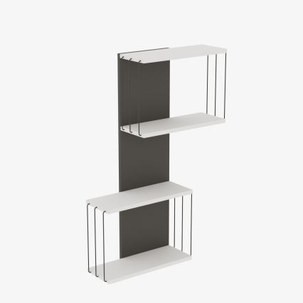 Etagère murale DESTAN 96x65 cm blanc/anthracite