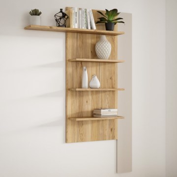 Étagère murale INAR chêne/beige