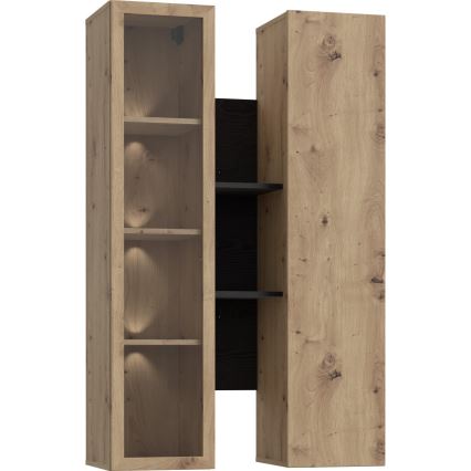 Étagère murale INAR chêne/noir