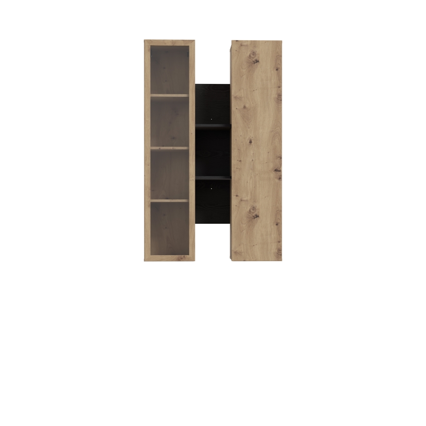 Étagère murale INAR chêne/noir