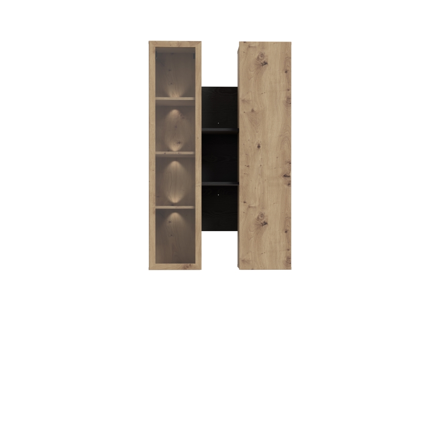 Étagère murale INAR chêne/noir