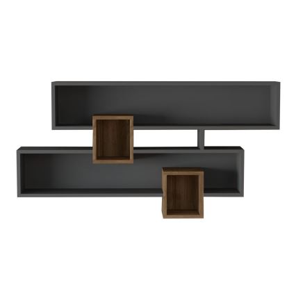 Étagère murale KAREN 120x72,2 cm anthracite/marron