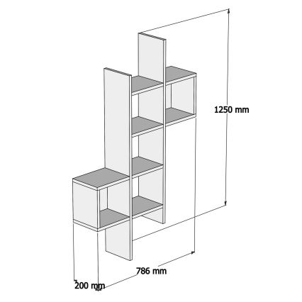 Étagère murale KENO 125x78,6 cm blanche