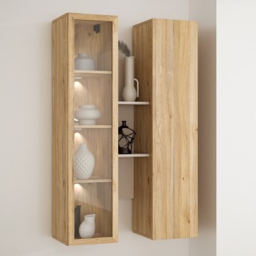 Étagère murale KIRO chêne/beige