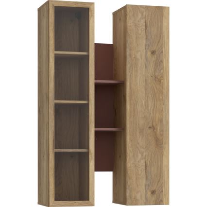 Étagère murale KIRO chêne/marron