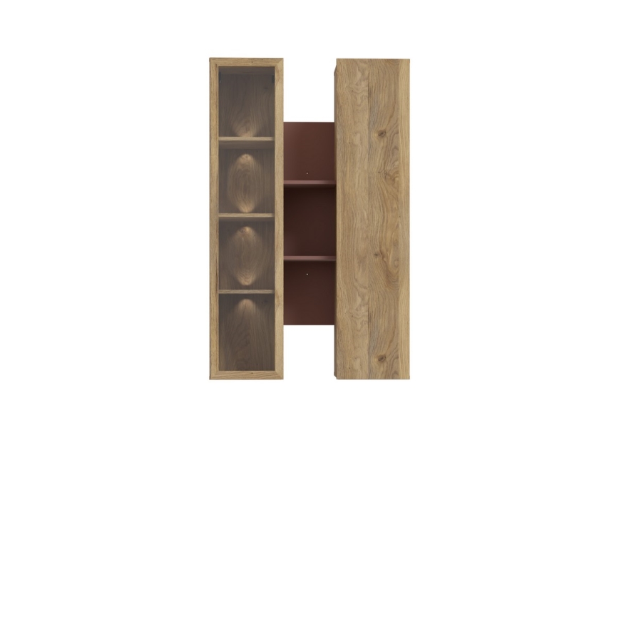 Étagère murale KIRO chêne/marron
