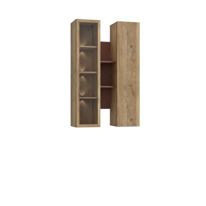 Étagère murale KIRO chêne/marron