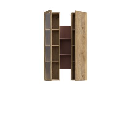 Étagère murale KIRO chêne/marron