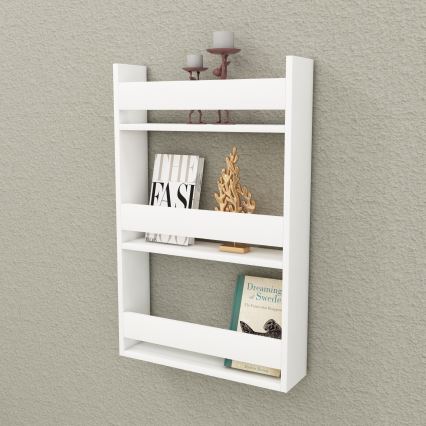 Étagère murale LEON 90x53,6 cm blanche
