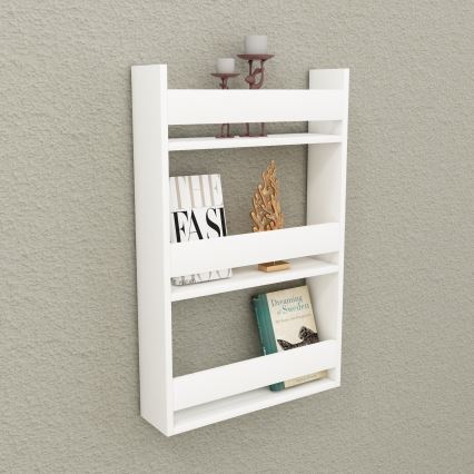 Étagère murale LEON 90x53,6 cm blanche