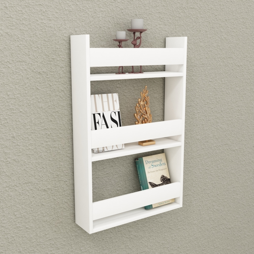 Étagère murale LEON 90x53,6 cm blanche