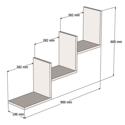 Étagère murale MIST 60x90 cm beige