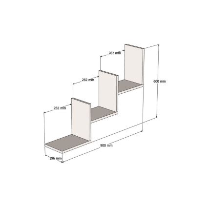 Étagère murale MIST 60x90 cm marron