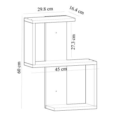 Étagère murale OCTA 60x45 cm blanche