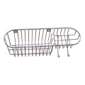 Étagère murale pour douche 11 x 34,6 cm chrome brillant