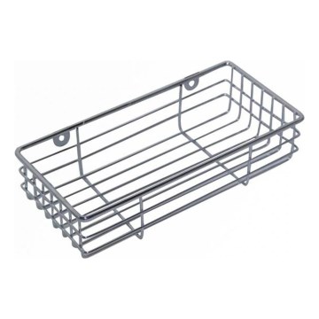 Étagère murale pour douche 12x25 cm chrome brillant