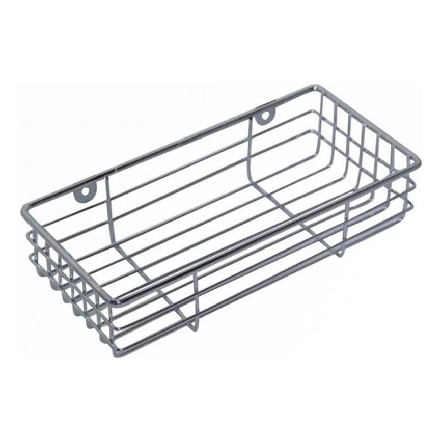 Étagère murale pour douche 12x25 cm chrome brillant