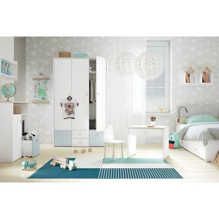 Etagère murale pour enfants BUBO 35x72 cm blanc/chêne clair